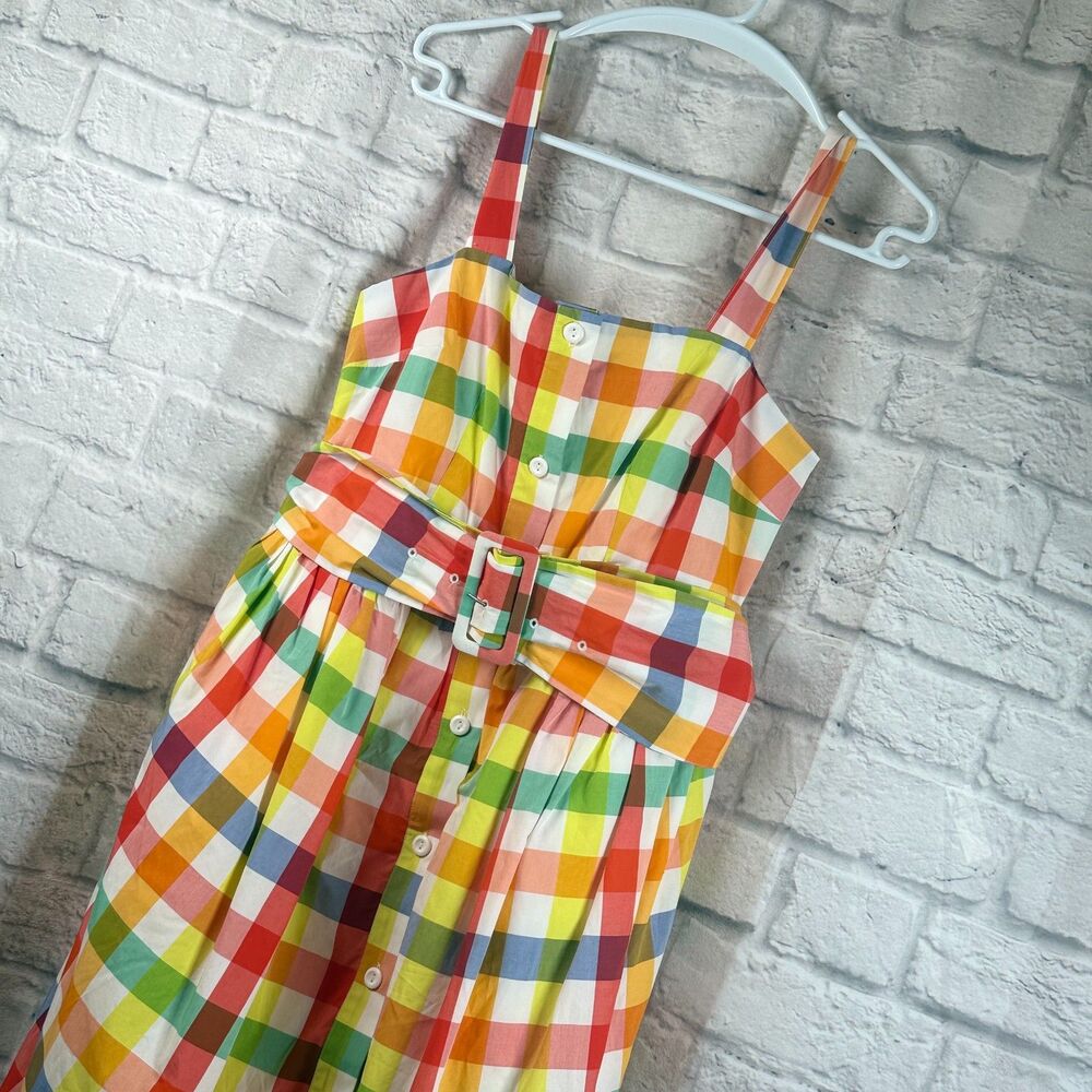 Christopher John Rogers X Target Plaid Pastel Bubble Hem Dress Easter Size 8